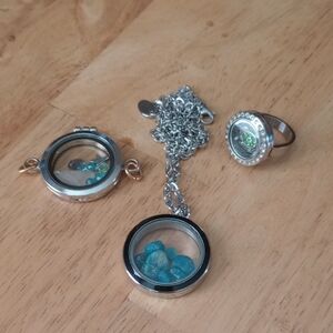 Choice Of Charm Holder Pendant, Ring, Bracelet